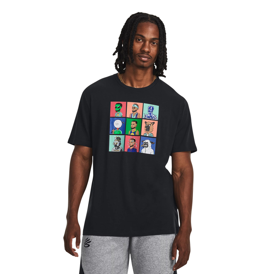 UA CURRY NFT SHORT SLEEVE T-SHIRT 'BLACK'