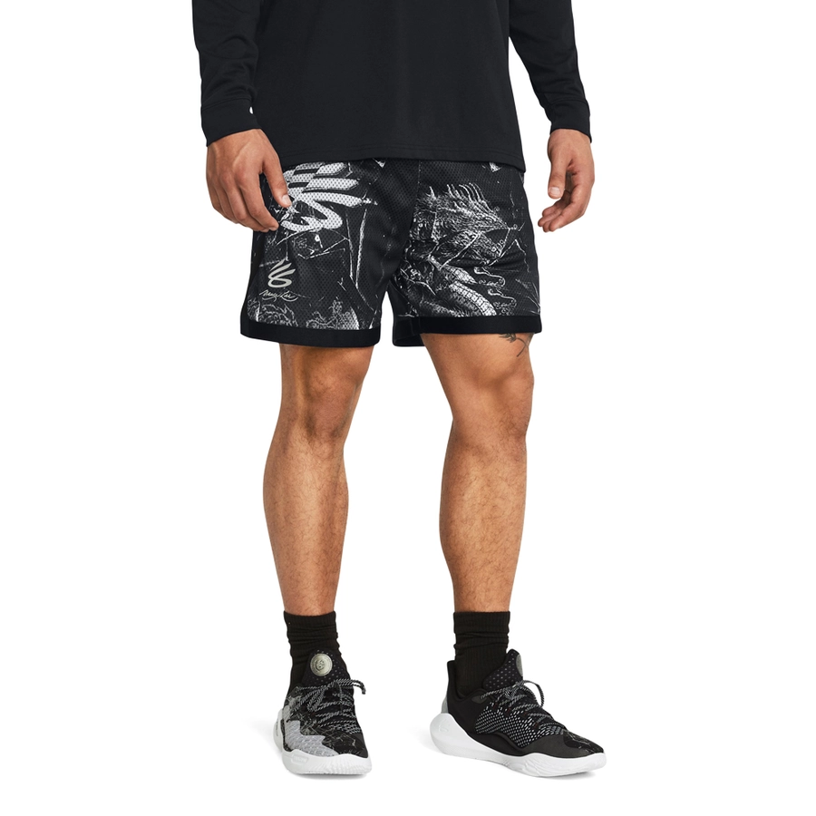 UA STEPH CURRY X BRUCE LEE FUTURE DRAGON MESH SHORTS 'BLACK'