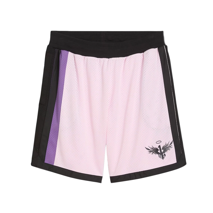 PUMA MELO IRIDESCENT MESH SHORTS 'PINK'