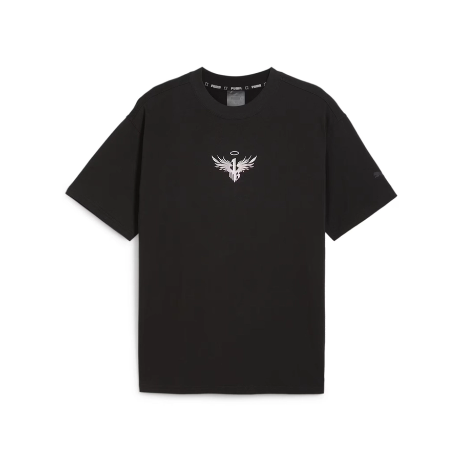 PUMA MELO ALWAYZ ON MEN'S OVERSIZED BASKETBALL T-SHIRT 'BLACK'