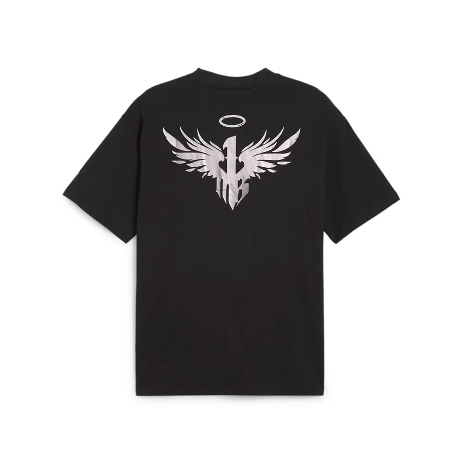 PUMA MELO ALWAYZ ON MEN'S OVERSIZED BASKETBALL T-SHIRT 'BLACK'