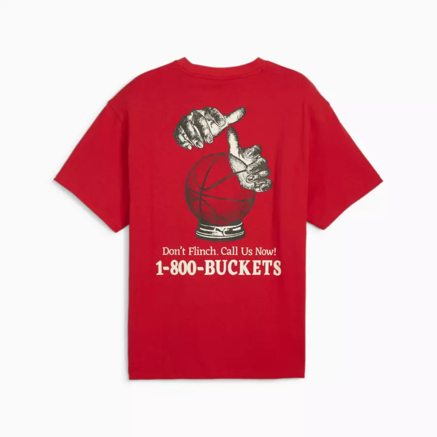 PUMA 1-800-BUCKETS FOR ALL TIME RED T-SHIRT 'RED'