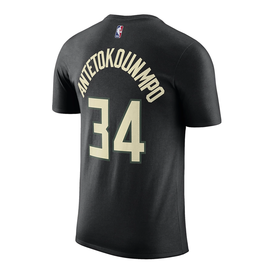 JORDAN MILWAUKEE BUCKS GIANNIS ANTETOKOUNMPO STATEMENT EDITION NBA T-SHIRT 'BLACK'