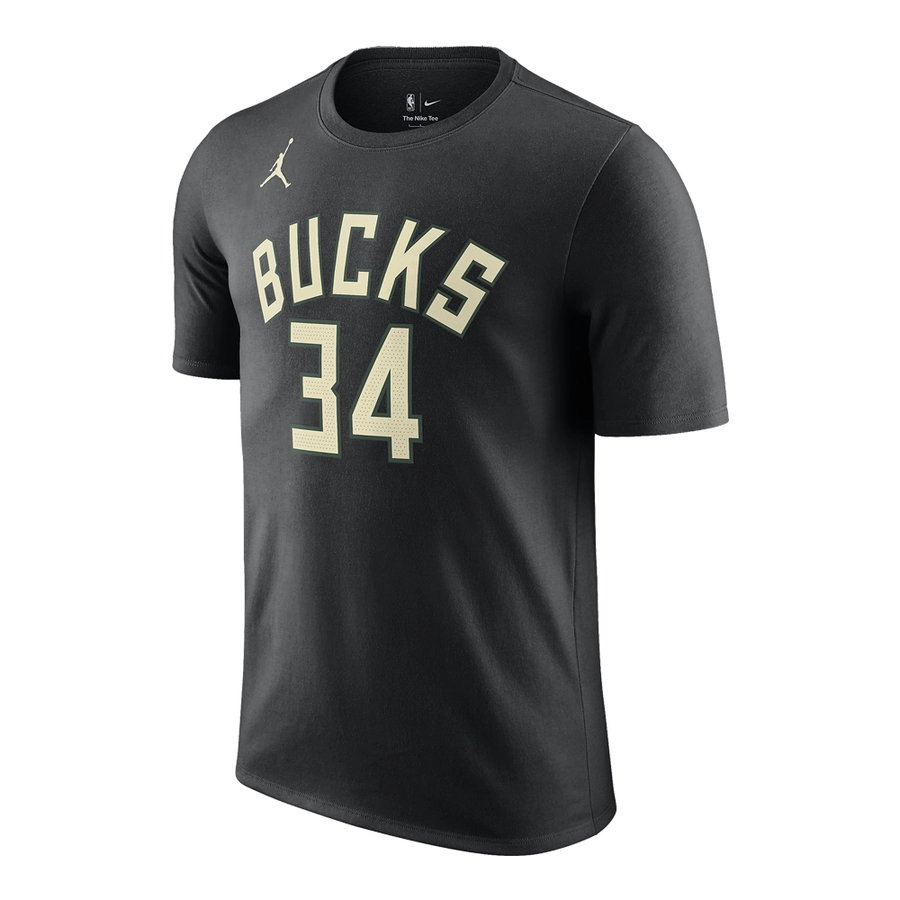 JORDAN MILWAUKEE BUCKS GIANNIS ANTETOKOUNMPO STATEMENT EDITION NBA T-SHIRT 'BLACK'