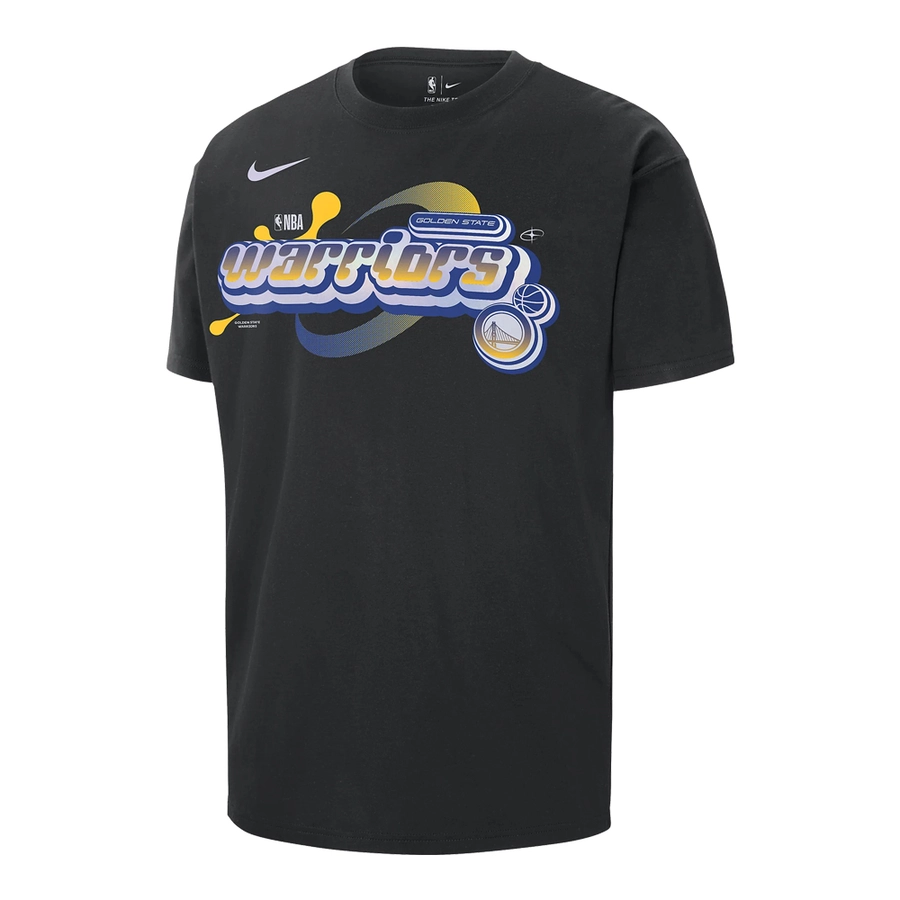 NIKE GOLDEN STATE WARRIORS COURTSIDE NBA MAX90 T-SHIRT 'BLACK'