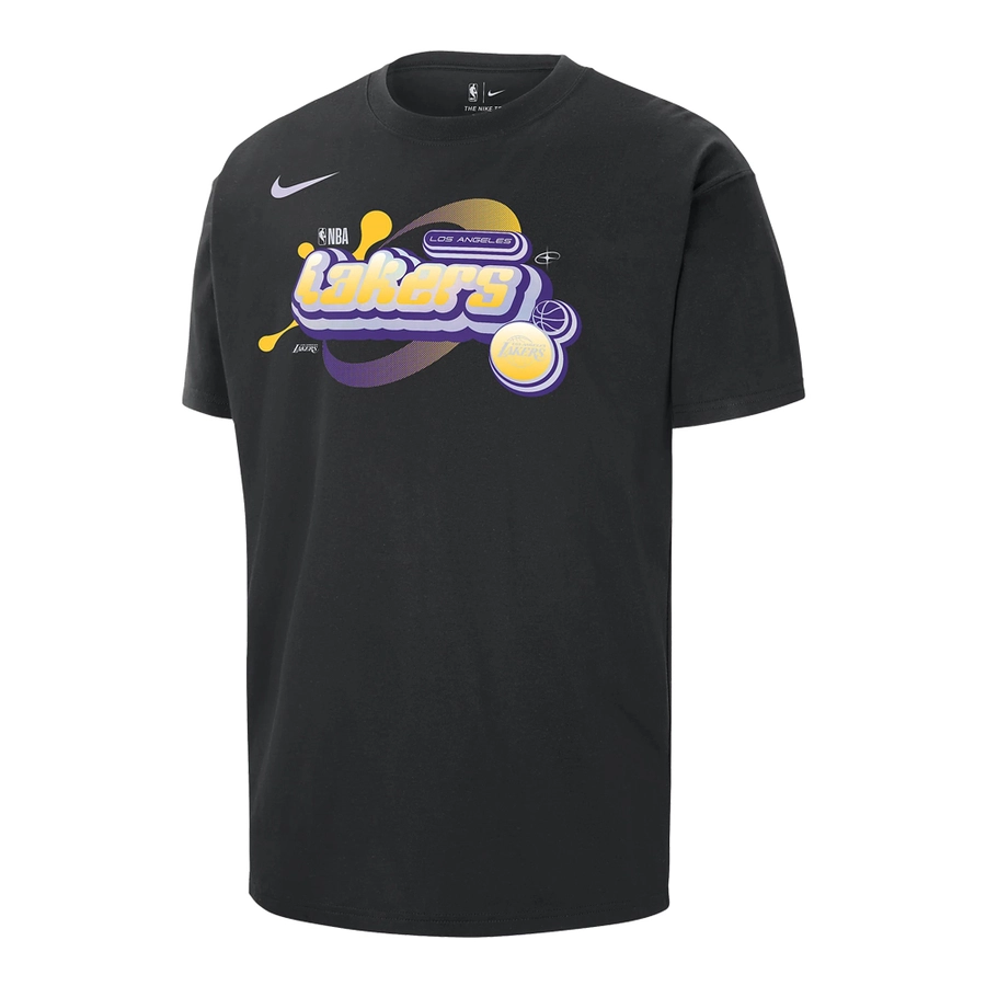 NIKE LOS ANGELES LAKERS COURTSIDE NBA MAX90 T-SHIRT 'BLACK'