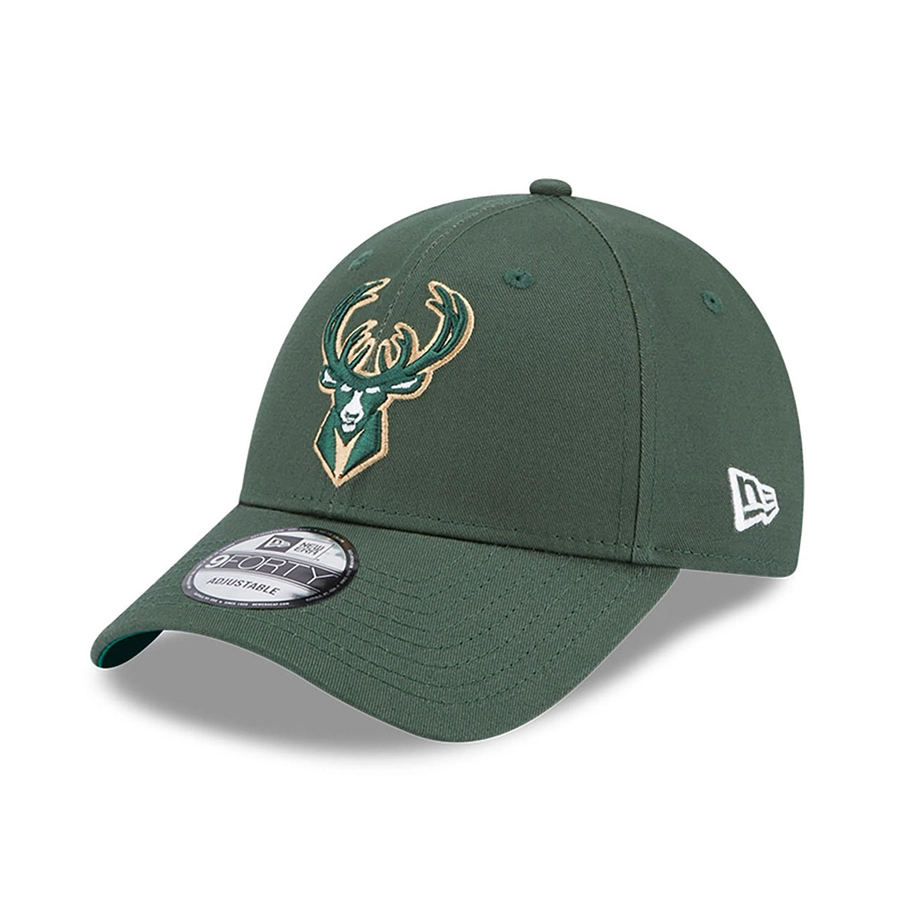 MILWAUKEE BUCKS TEAM SIDE PATCH 9FORTY ADJUSTABLE CAP 'Green'