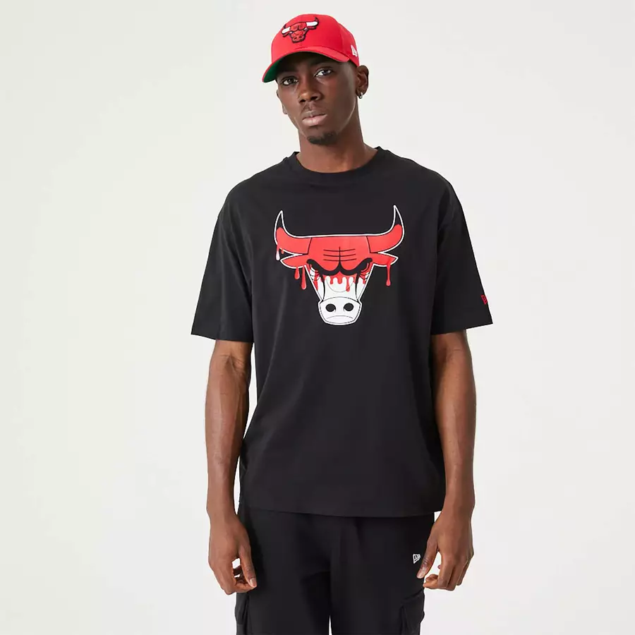 CHICAGO BULLS NBA DRIP LOGO BULLS T-SHIRT 'BLACK'