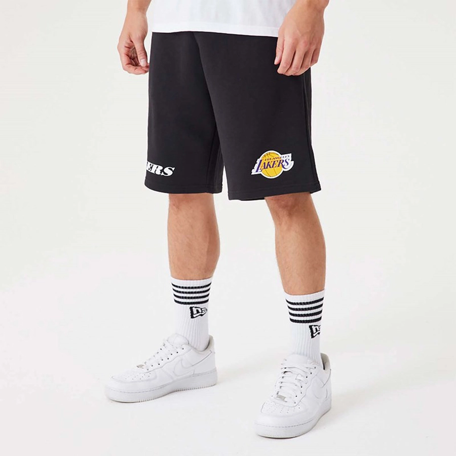 LOS ANGELES LAKERS NBA WORDMARK OVERSIZED SHORTS 'BLACK'