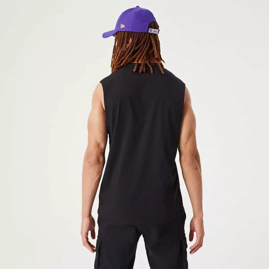 LOS ANGELES LAKERS NBA SCRIPT ESSENTIAL SLEEVELESS TANK TOP 'BLACK'